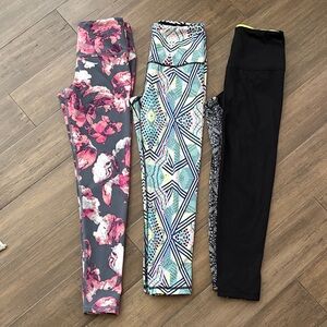 3 pair Victorias Secret Sport/Knockout 7/8 length leggings.